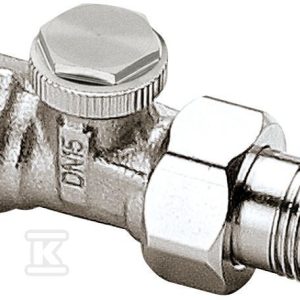 Grzejnikowy zawór odcinający, Regutec DN10(3/8), prosty ,niklowany 0356-01.000