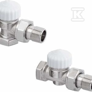 Zawór termostatyczny Calypso exact DN 10, kątowy, z bezstopniową nastawą wstępną od 1 do 8 3451-01.000