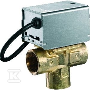 Zawór strefowy 3-drogowy, 1 cal z kablem 1m, kv=8,2, 1 szt. V4044F1034/U