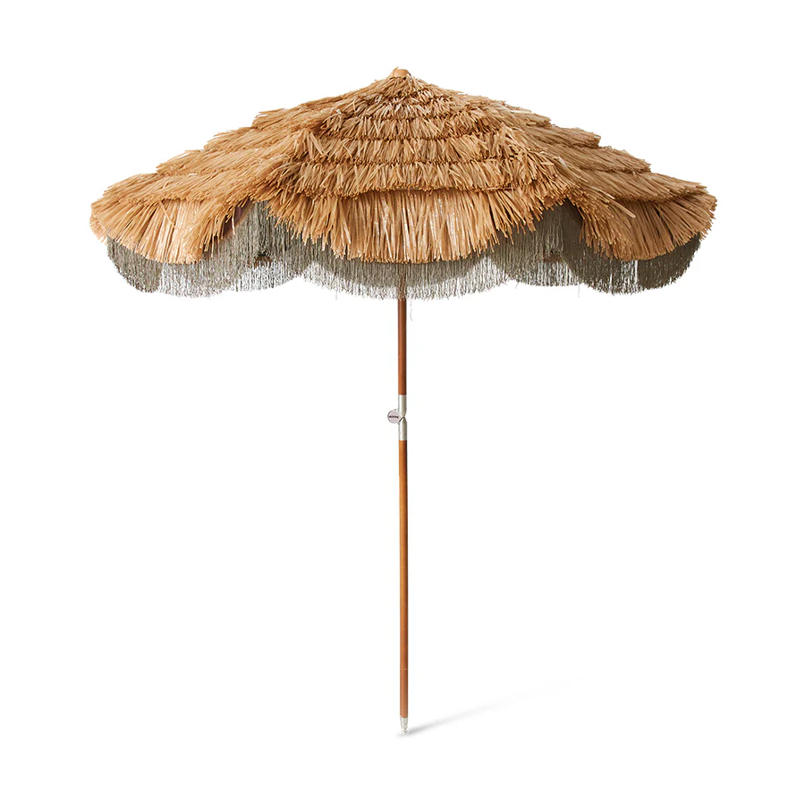 Parasol ogrodowy HKliving Serengeti – raffia naturalna, parasol tarasowy boho, tropikalny