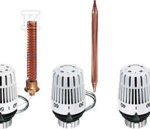 Głowica termostatyczna K 2m czujnik przylgowy i zanurzeniowy biała/40-70°C/2m 6602-00.500