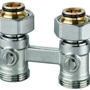 Zestaw przyłączeniowy do grzejników dolnozasilanych z wkładką termostatyczną z funkcją odcięcia, prosty Vekotrim G3/4-3/4 0566-50.000