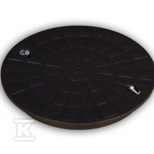 Pokrywa tworzywowa PP dn 315mm, klasa A15=1.5t, na rurę trzonową korugowaną 315, kolor czarny (Diamir 315) 2539405090