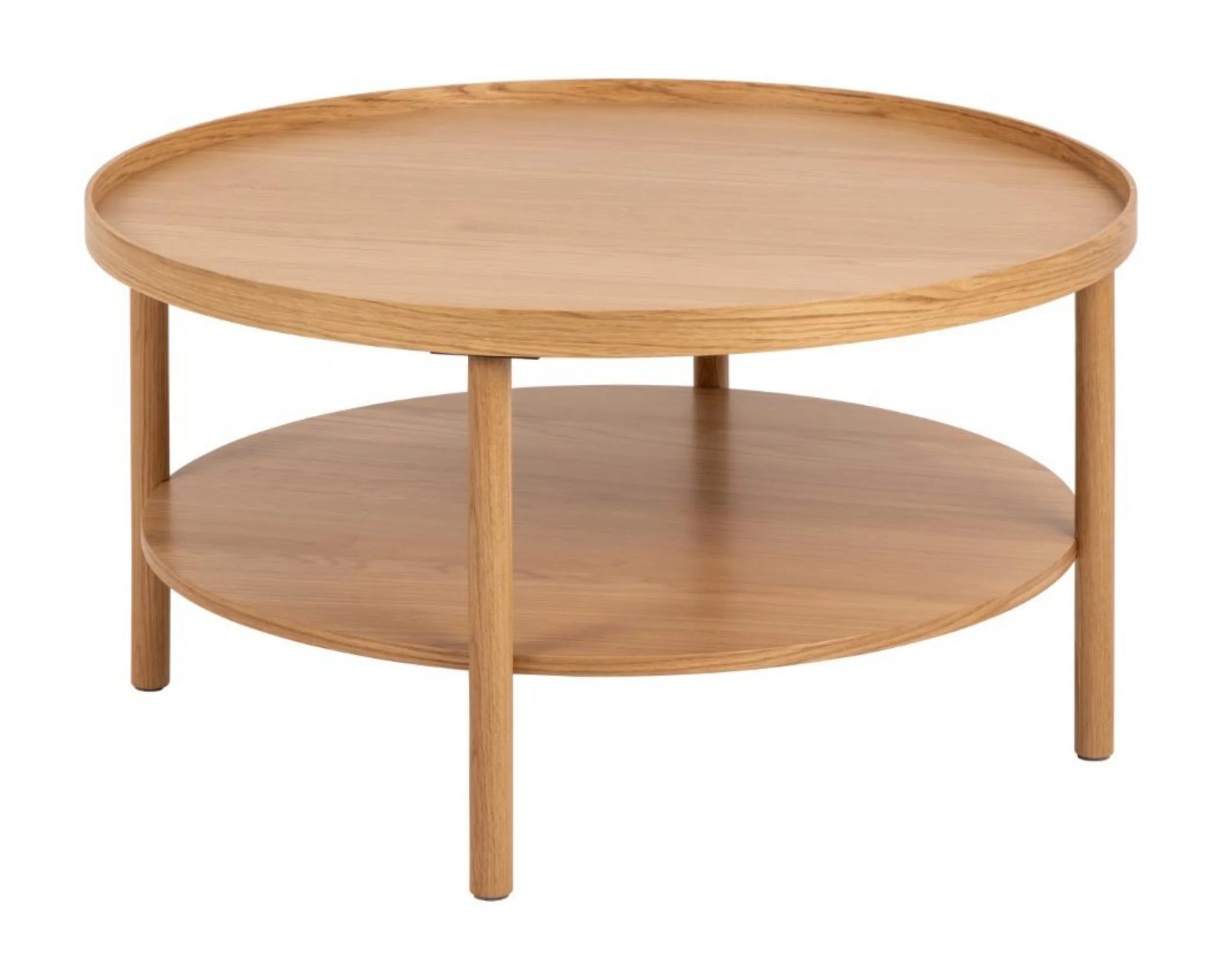 Stolik kawowy Yerrow okrągły 80×80 cm cm dąb