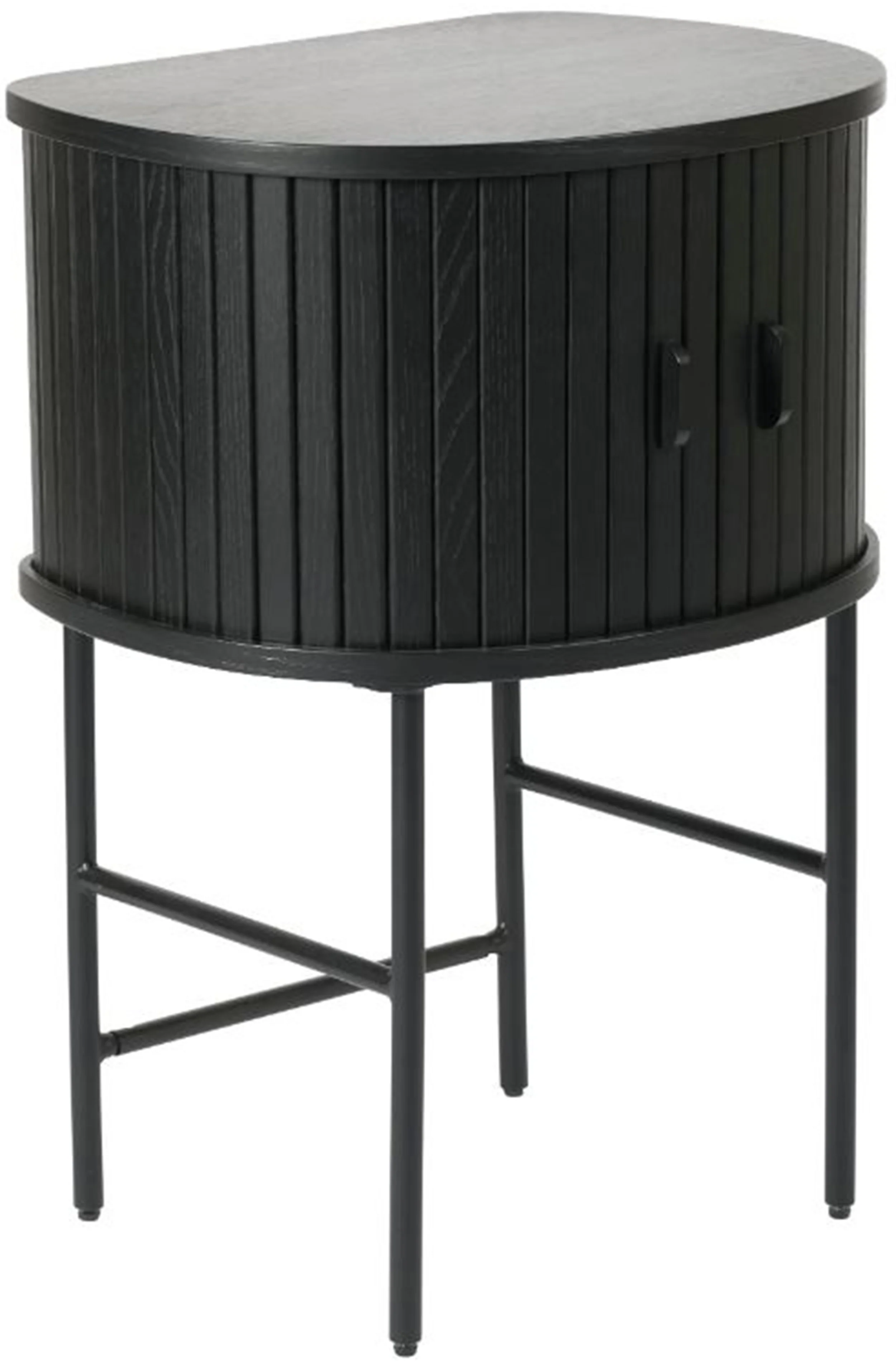 Szafka nocna Gativel 50×70 cm lamele dąb czarny