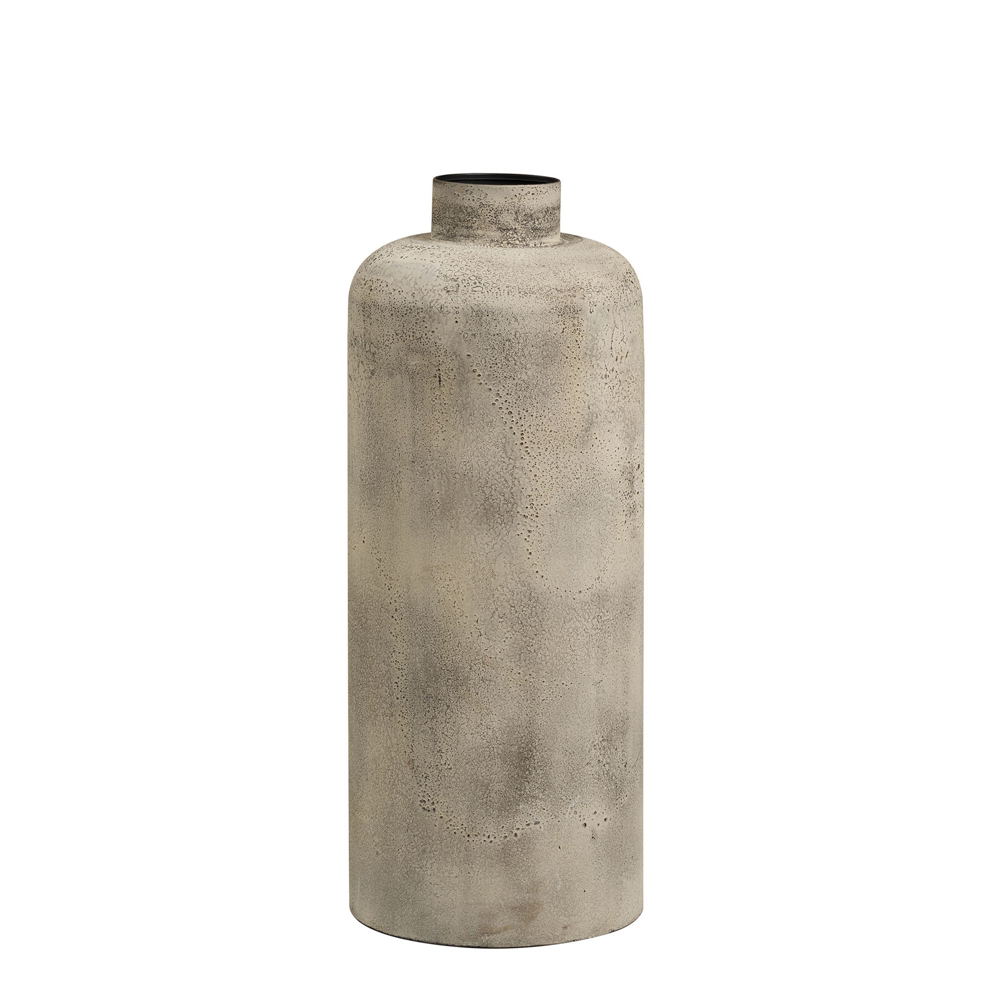 Doniczka dekoracyjna Hou ø24×60,5 cm metalowa beżowa