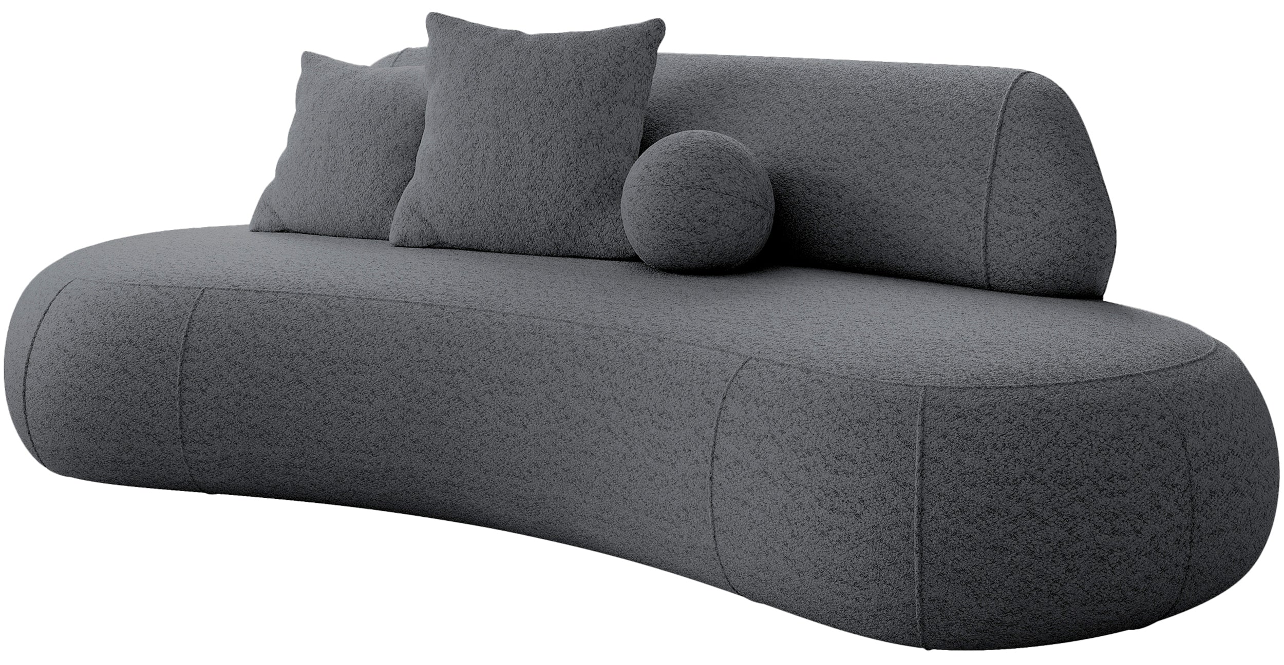 Sofa trzyosobowa Balme szara boucle