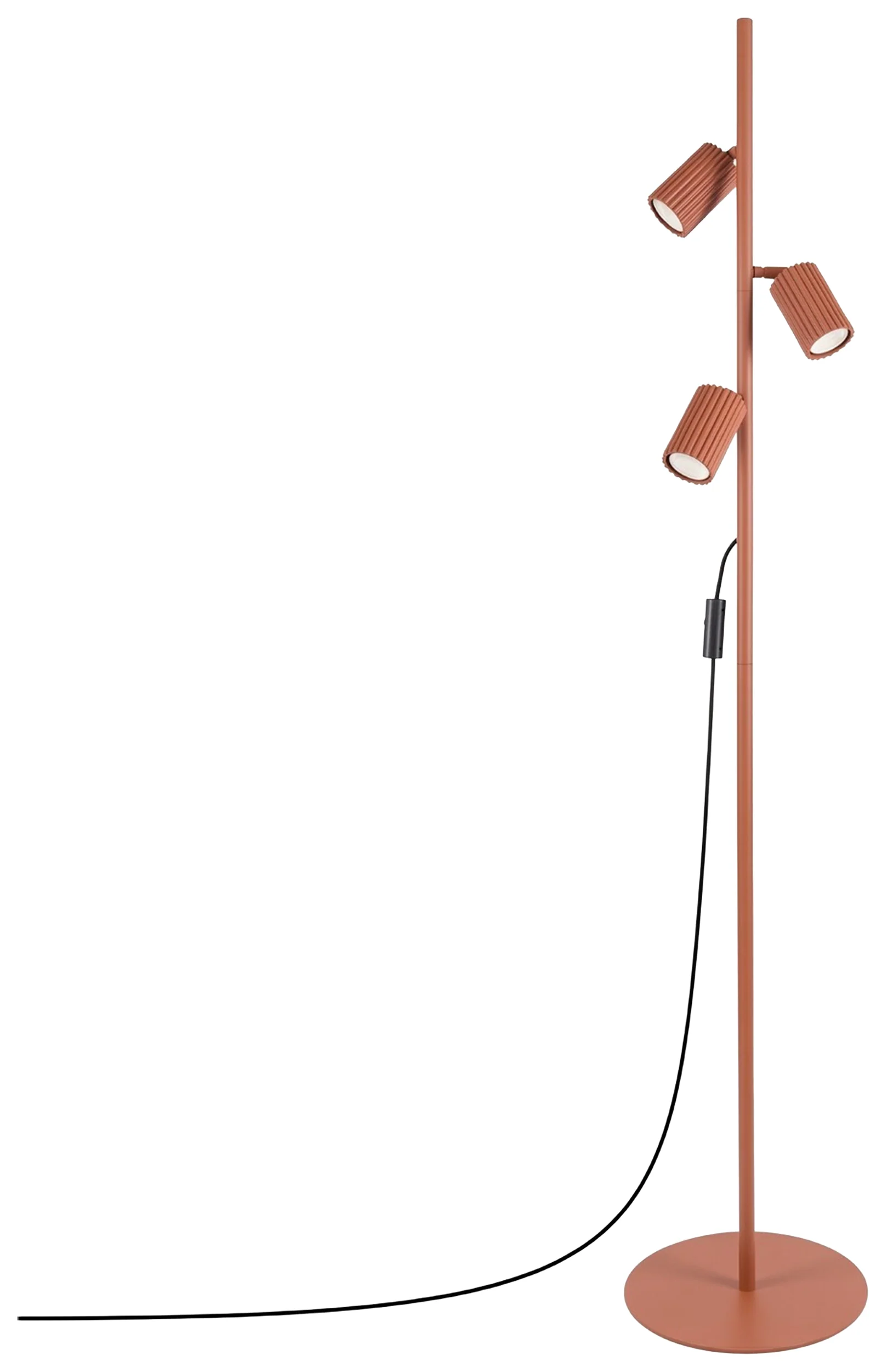 Lampa podłogowa Karbon x3 ochra czerwona