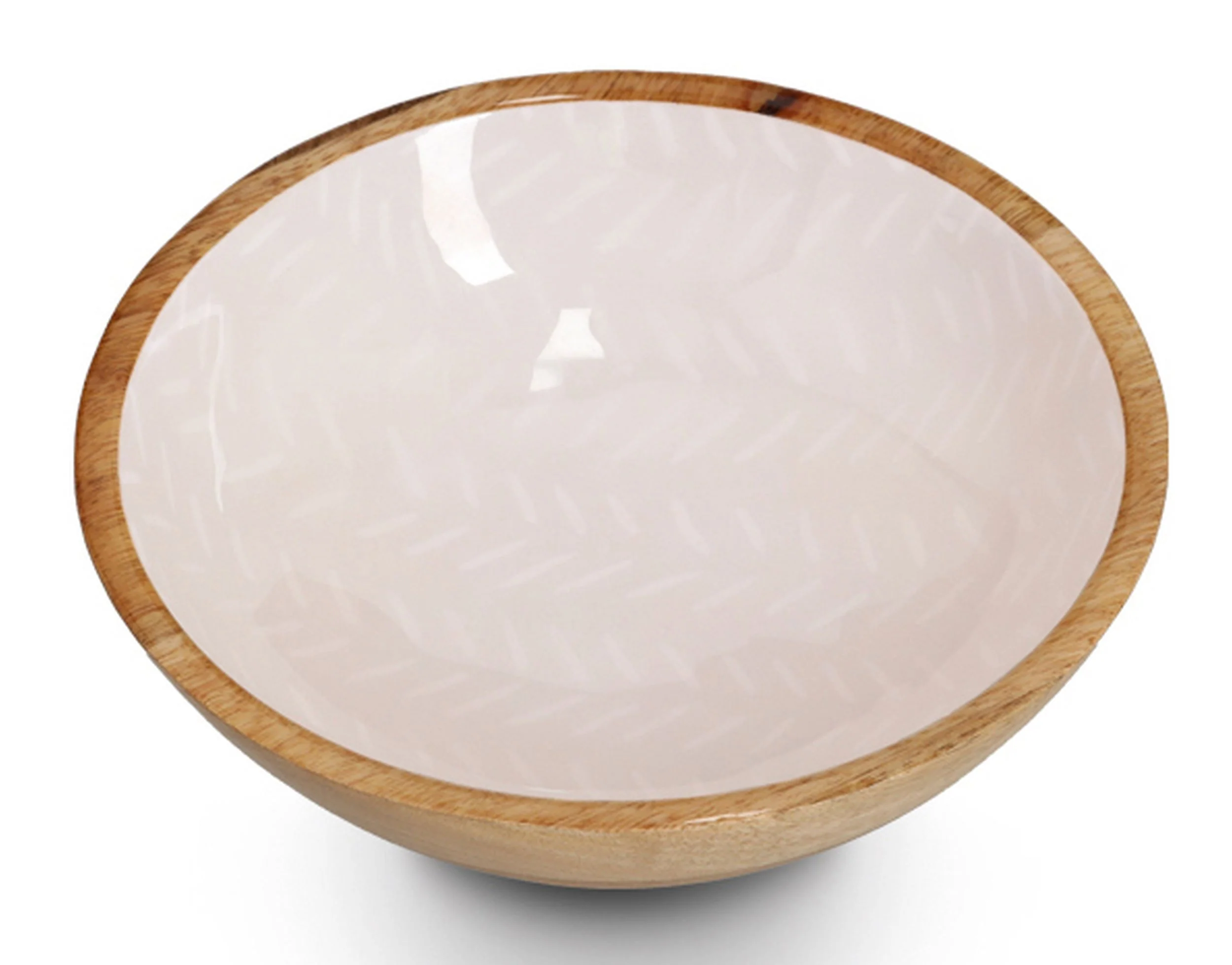 Miska Cherrey 20×6 cm drewno mango beżowa