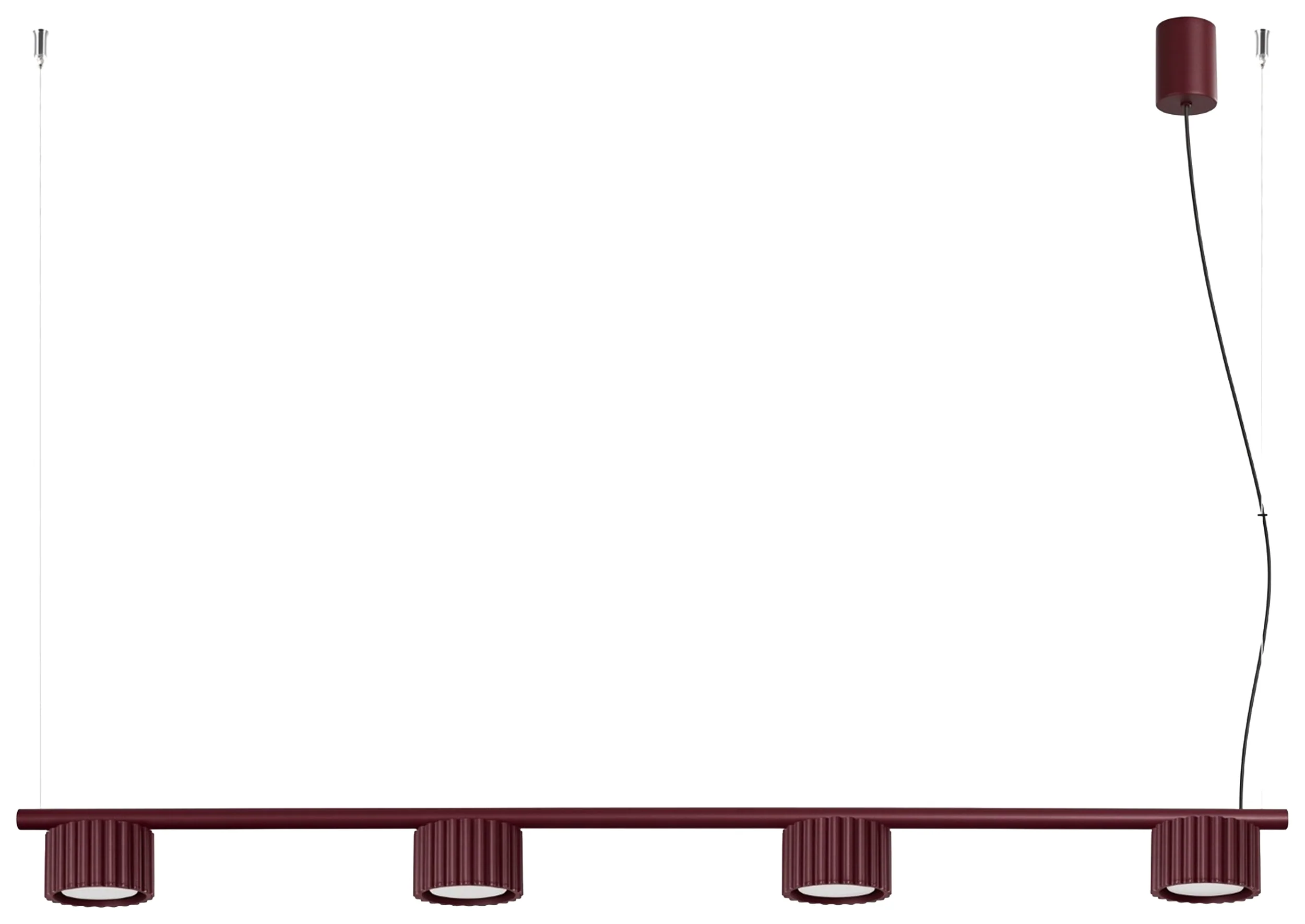 Żyrandol Aura 4 burgund Gx53