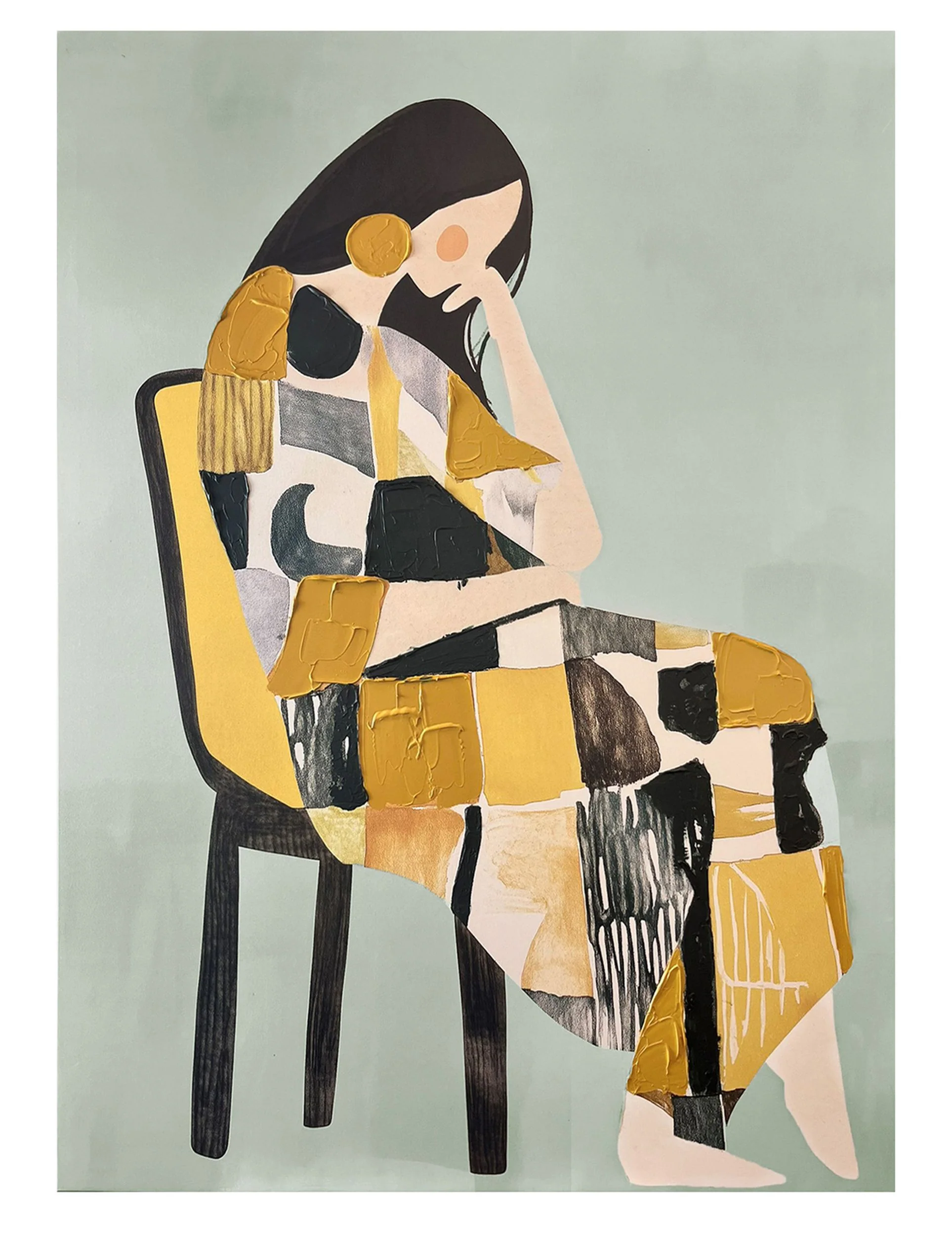 Obraz Penelope 100×70 cm z ręcznie malowanymi elementami