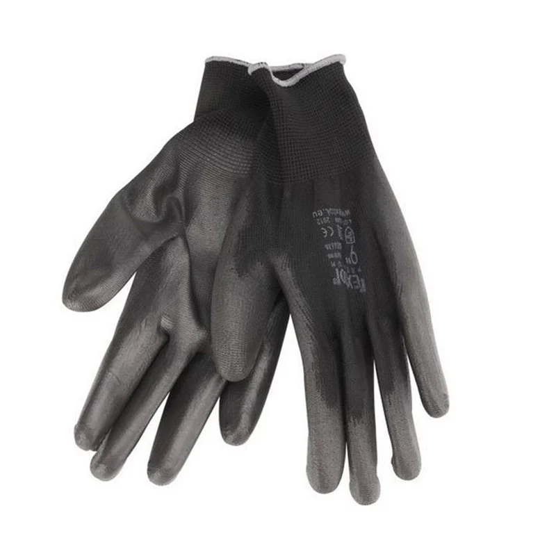 Rukavice 11″ černé z polyesteru polomáčené v PU, EXTOL PREMIUM