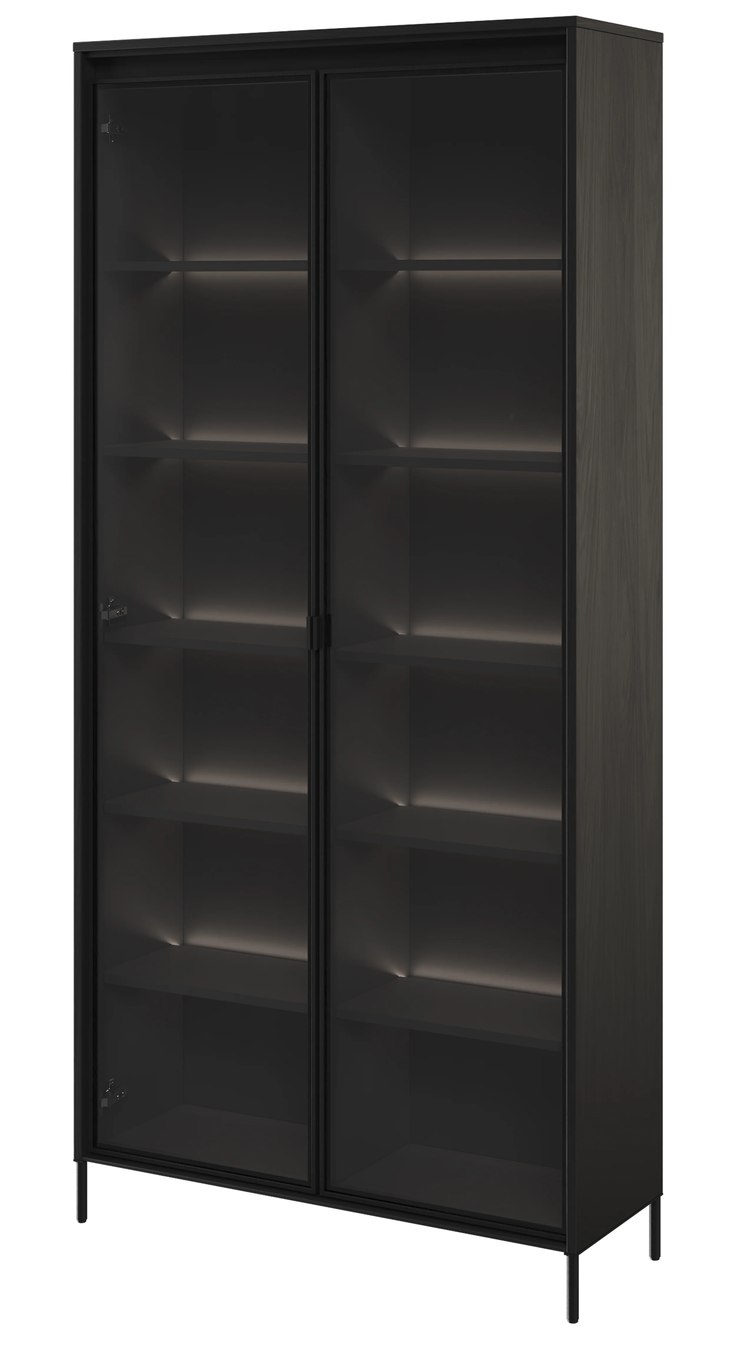 Witryna dwudrzwiowa Trend 92 cm z LED Czarna