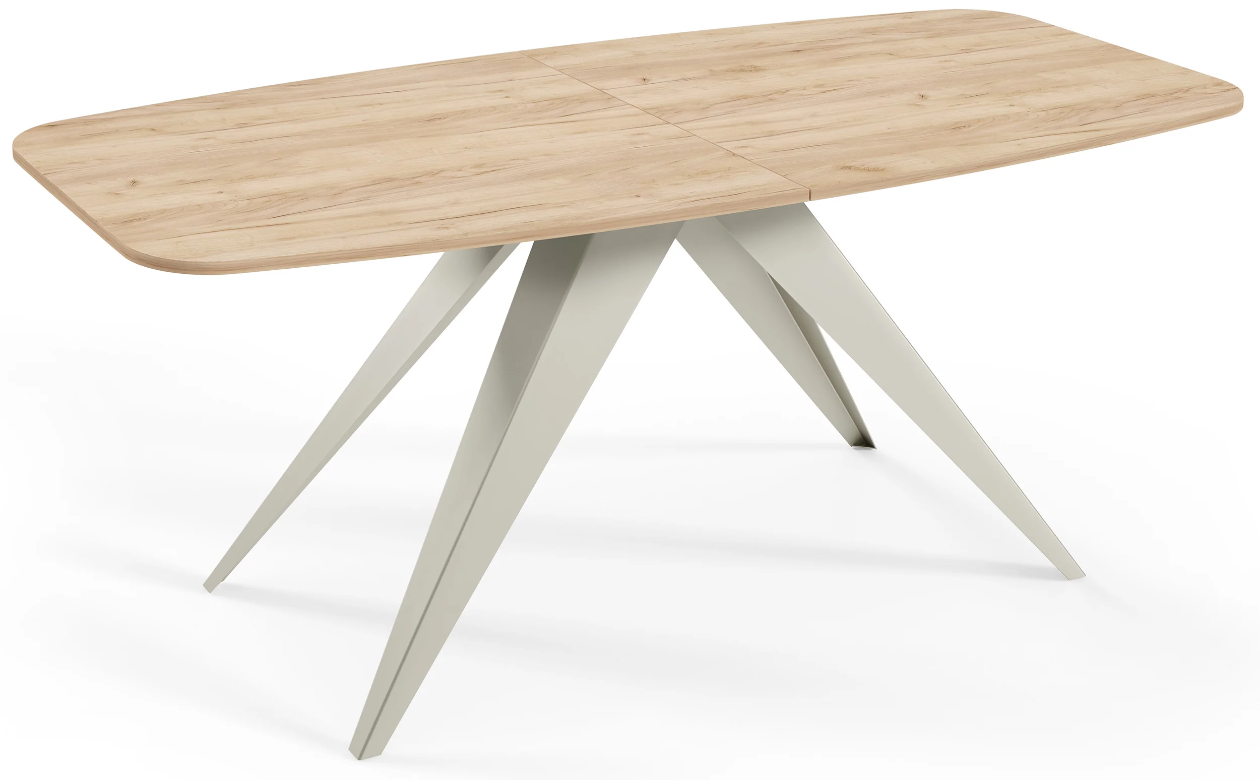 Stół rozkładany do jadalni Ferrory 180-218×90 cm Dąb Craft z nogami kaszmir