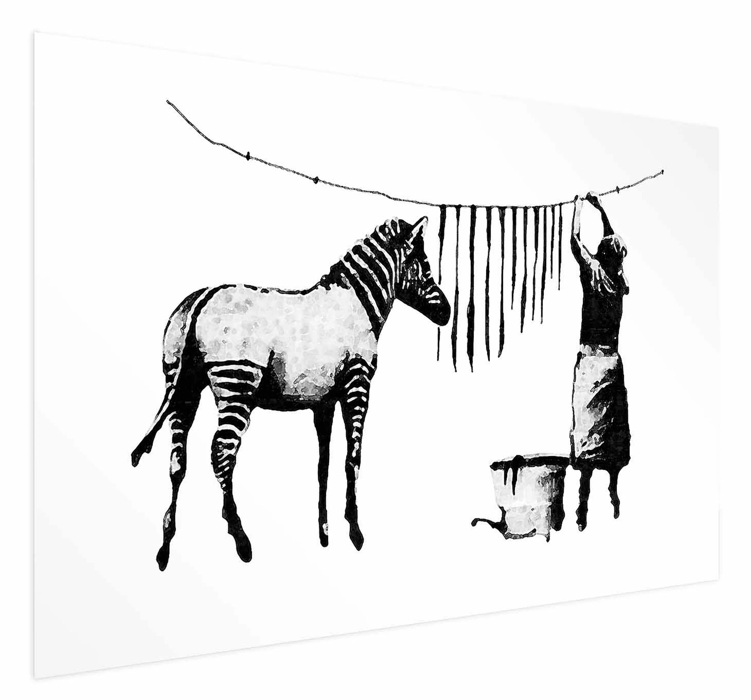 Plakat Banksy Pranie zebry 90×60 cm