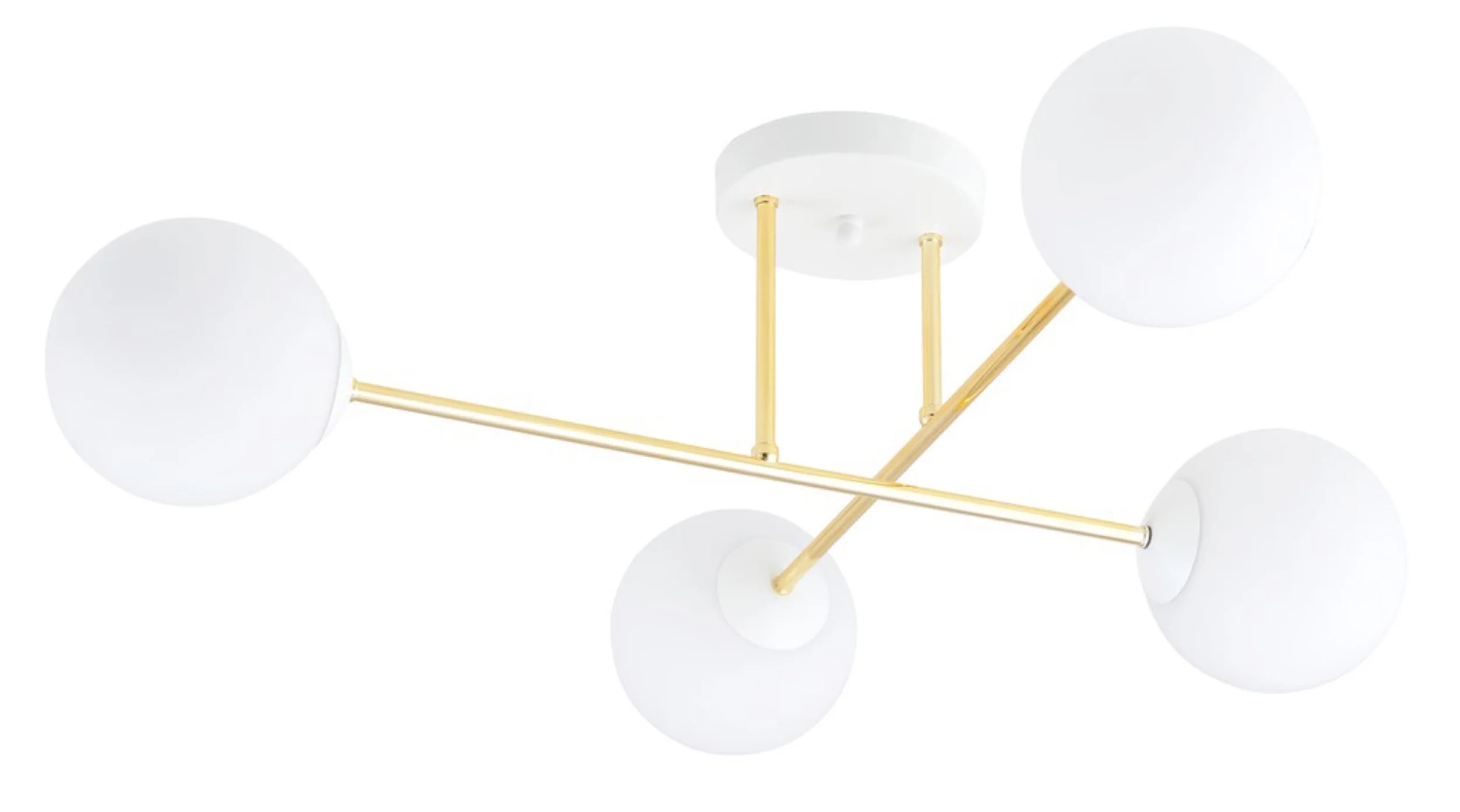 Lampa sufitowa Magnum x4 biało-złota
