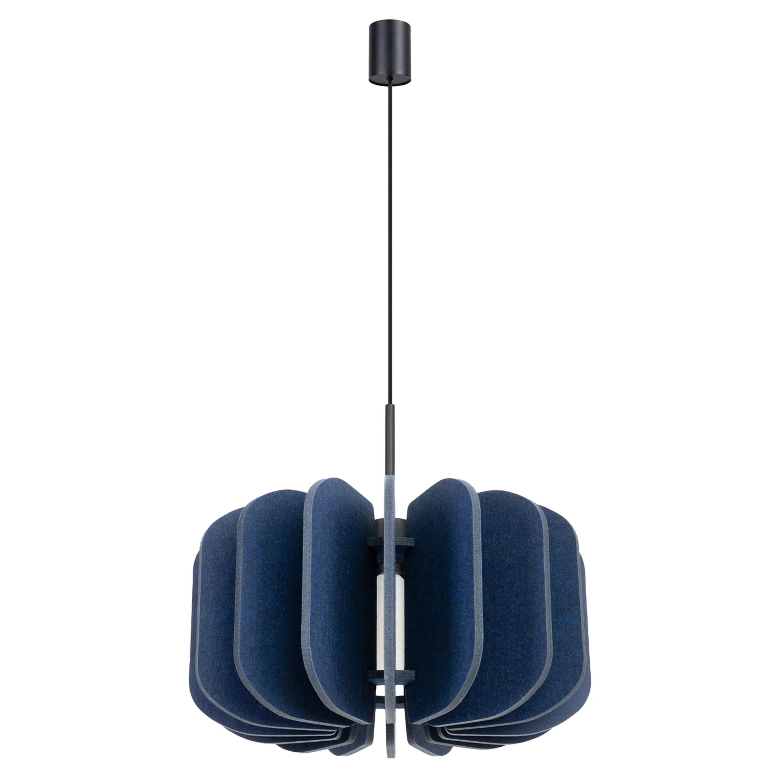 Lampa wisząca z filcu Mula 45 cm granatowa