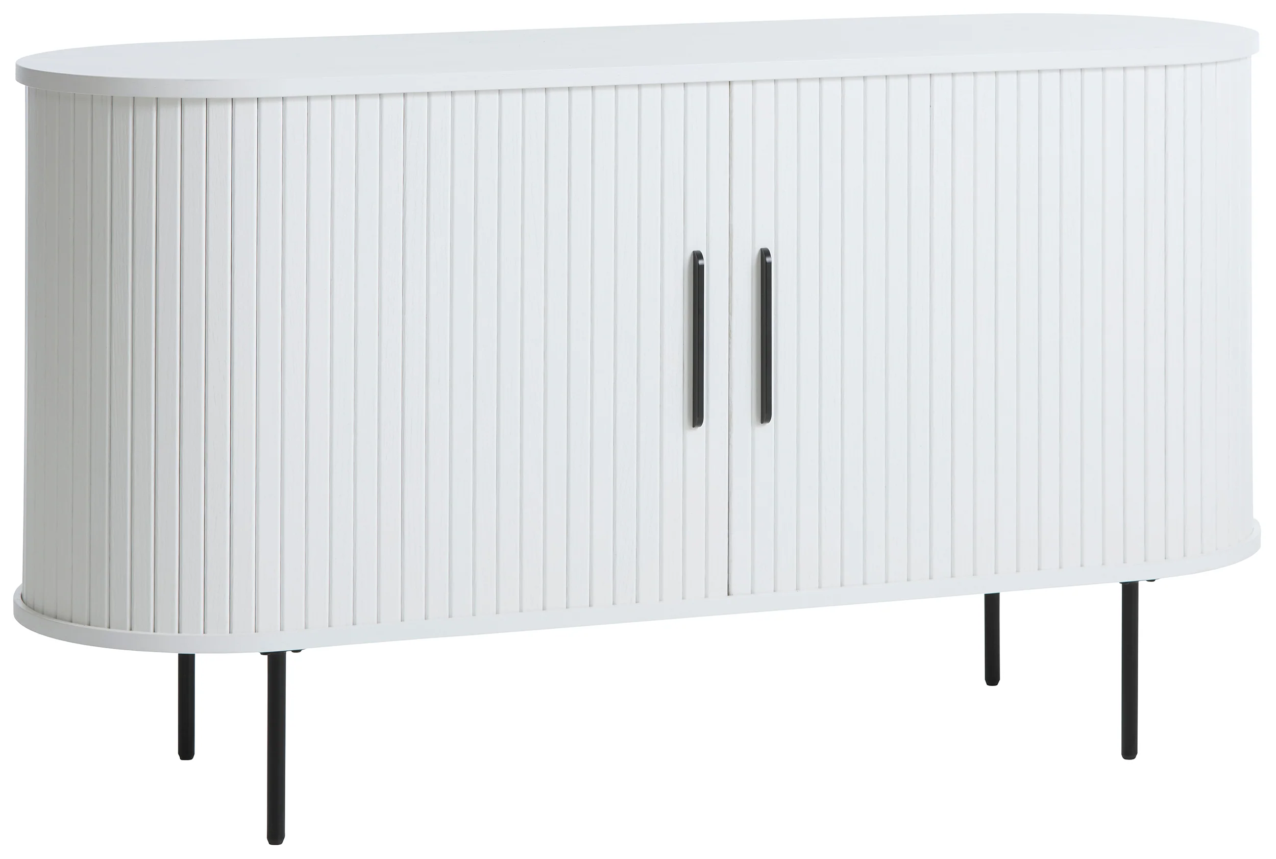 Komoda Gativel 120 cm lamele biała