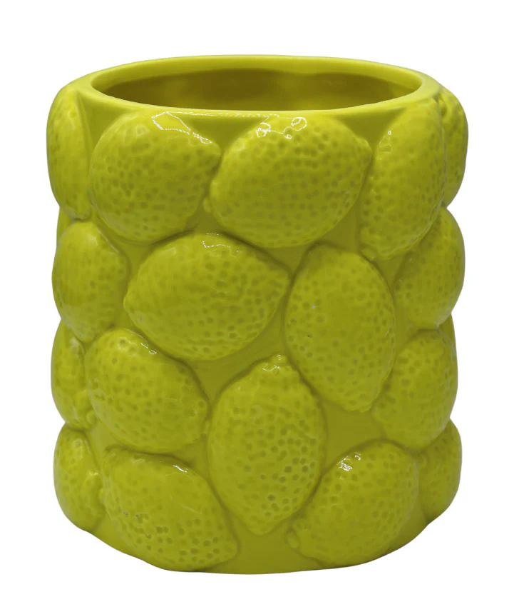 Doniczka ceramiczna Yuzuva 17,6 cm limonkowa
