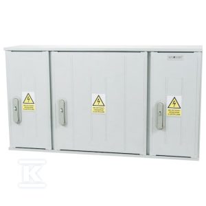 Obudowa termoutwardzalna lakierowana SSTN 106X58/3S – daszek skośny, cięgna metalowe IOB-45230-01-011