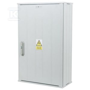 Obudowa termoutwardzalna lakierowana STN 53X84 – montaż aparatów, daszek płaski, cięgna metalowe IOBK-32310-01-011