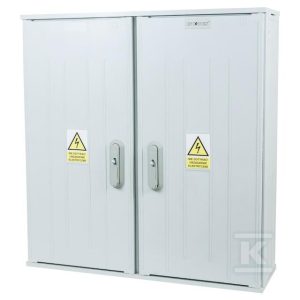 Obudowa termoutwardzalna lakierowana STN 80X84/2 – montaż aparatów, daszek płaski, cięgna metalowe IOBK-34320-01-011