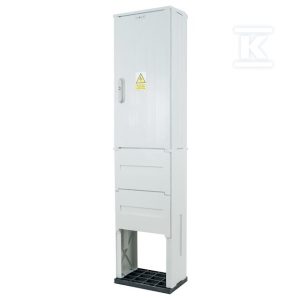 Obudowa termoutwardzalna lakierowana SSTN 40X84+FTN – montaż aparatów, daszek skośny, cięgna metalowe IOBK-41311-01-011