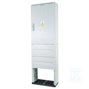 Obudowa termoutwardzalna lakierowana SSTN 53X84+FTN – montaż aparatów, daszek skośny, cięgna metalowe IOBK-42311-01-011
