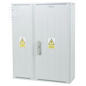 Obudowa termoutwardzalna lakierowana SSTN 66X84 – montaż aparatów, daszek skośny, cięgna metalowe IOBK-43310-01-011