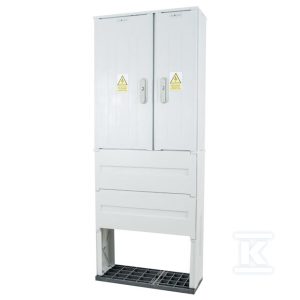 Obudowa termoutwardzalna lakierowana SSTN 66X84/2L+FTN – montaż aparatów, daszek skośny, cięgna metalowe IOBK-43351-01-011
