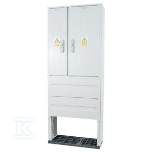 Obudowa termoutwardzalna lakierowana SSTN 66X84/2P+FTN – montaż aparatów, daszek skośny, cięgna metalowe IOBK-43361-01-011