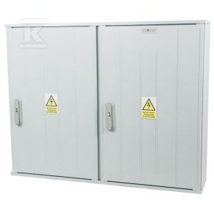 Obudowa termoutwardzalna lakierowana SSTN 106X84/2 – montaż aparatów, daszek skośny, cięgna metalowe IOBK-45320-01-011