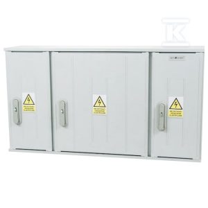 Obudowa termoutwardzalna lakierowana SSTN 106X58/3S/32 – 320 mm, daszek skośny, cięgna PCV ION-45230-01-007