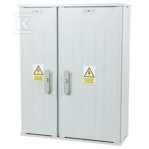 Obudowa termoutwardzalna lakierowana STN 66X84/2P/32 – 320 mm, montaż aparatów, daszek płaski, cięgna metalowe IONK-33360-01-011