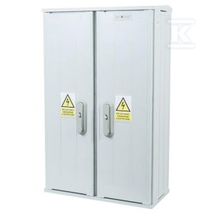 Obudowa termoutwardzalna lakierowana SSTN 53X84/2/32 – 320 mm, montaż aparatów, daszek skośny, cięgna metalowe IONK-42320-01-011