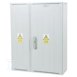 Obudowa termoutwardzalna lakierowana SSTN 66X84/32 – 320 mm, montaż aparatów, daszek skośny, cięgna metalowe IONK-43310-01-011
