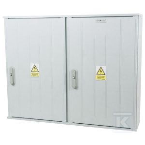 Obudowa termoutwardzalna lakierowana SSTN 106X84/2/32 – 320 mm, montaż aparatów, daszek skośny, cięgna metalowe IONK-45320-01-011