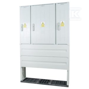 Obudowa termoutwardzalna lakierowana SSTN 106X84/3S/32+FTN – 320 mm, montaż aparatów, daszek skośny, cięgna metalowe IONK-45331-01-011
