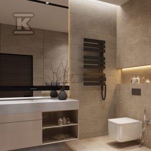 Grzejnik elektryczny Instal Projekt Nameless Electro czarny mat/black mat 60×160 cm NAME-60/160C31+GH-06C2