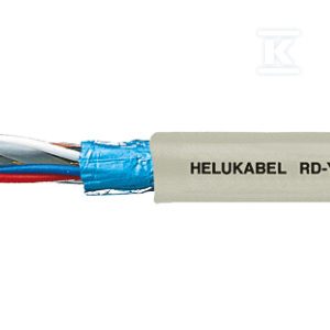 Kabel PVC do przesyłu danych, parowany, ekranowany RD-Y(St)Yv 12x2x0,5 mm2 szary 20163