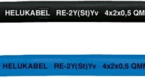 Kabel do przesyłu danych PE/PVC, parowany, ekranowany RE-2Y(ST)Yv 12x2x0,75 mm2 czarny 20154