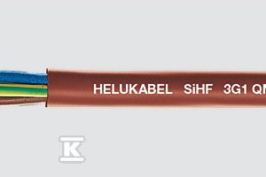 Przewód silikonowy odporny na wysokie temperatury HELUTHERM SiHF 4G1,5 mm2 ceglasty, identyfikacja żył wg DIN VDE 0293-308 23015