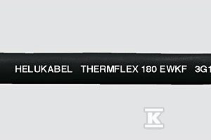 Przewód sterowniczo-zasilający silikonowy, odporny na wysokie temperatury THERMFLEX® 180 EWKF 3G1,5 mm2 czarny, identyfikacja żył wg DIN VDE 0293-308 75001