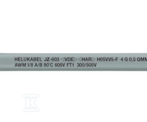 Przewód sterowniczy PVC wg UL/CSA, ekranowany JZ-603 41×1,5 mm2 szary, żyły czarne numerowane wg DIN VDE 0293-334 83691