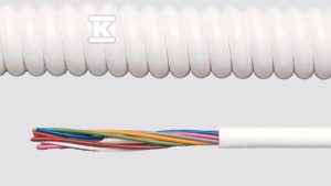 Przewód H03VV-F 300/300V PVC-SPIKA 2×0,75 biały, 1400 mm 84710