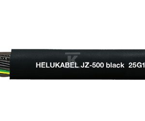 Przewód PVC sterowniczo-zasilający OZ-500 BLACK 2×0,5 mm2 czarny, żyły czarne numerowane wg DIN VDE 0293-334 10340