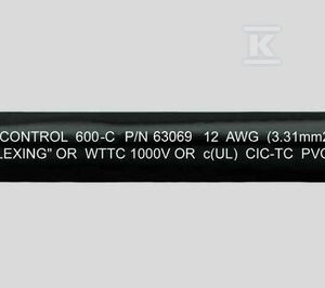Kabel elastyczny 600 V, ekranowany TRAYCONTROL 600-C 18 G1 UL1277, czarny 63054