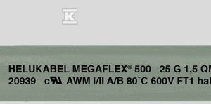 Przewód elastyczny 500V megafleg 500 3G0,5 szary, bezhalogenowy 13345