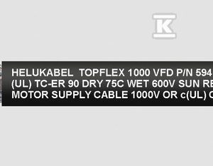 Przewód elastyczny 1kV UL/CSA TF 1000VFD 3x2AWG+3x10AWG podwójnie ekranowanyowany czarny 59401