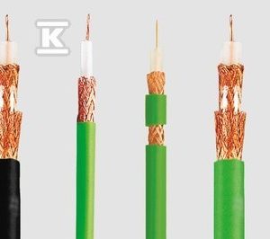Przewód videokabel 1/6,6 opona zewnętrzna PVC, zielony 40173